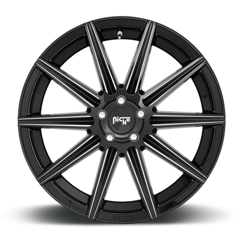 Niche 1PC M243 TIFOSI 20X9 38 5X112/5X112 GLOSS BLACK MILLED