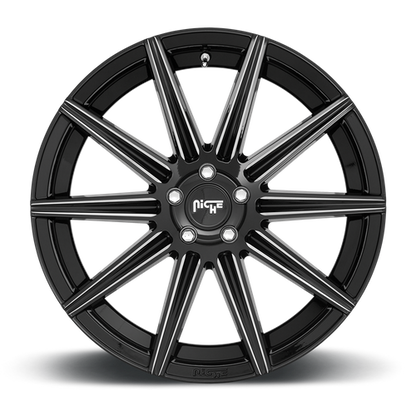 Niche 1PC M243 TIFOSI 20X9 38 5X112/5X112 GLOSS BLACK MILLED