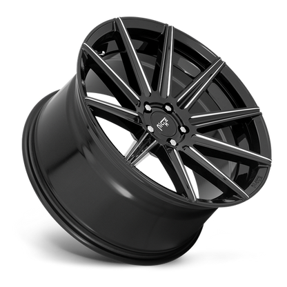 Niche 1PC M243 TIFOSI 20X9 38 5X112/5X112 GLOSS BLACK MILLED
