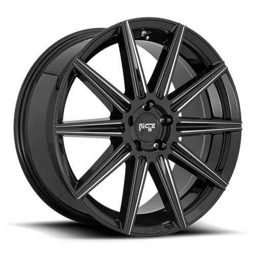 Niche 1PC M243 TIFOSI 20X9 38 5X112/5X112 GLOSS BLACK MILLED