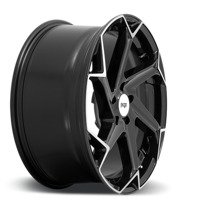 Niche 1PC M255 FLASH 20X9 18 5X115/5X115 Gloss Black Brushed