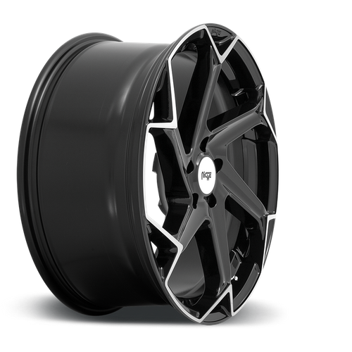 Niche 1PC M255 FLASH 20X9 35 5X120/5X4.72 Gloss Black Brushed
