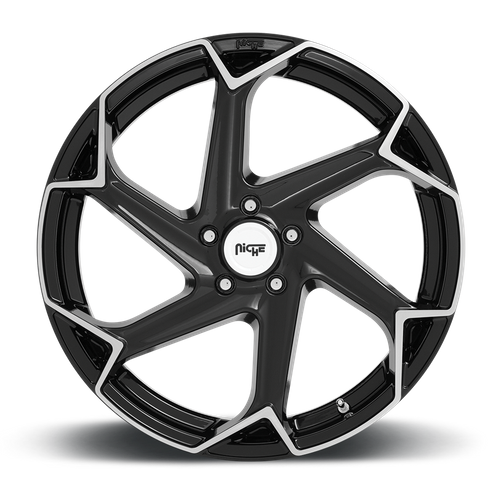 Niche 1PC M255 FLASH 20X9 38 5X112/5X112 Gloss Black Brushed