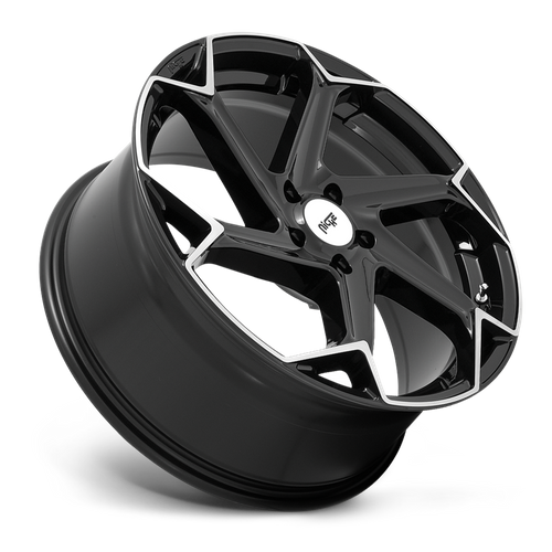 Niche 1PC M255 FLASH 20X10.5 40 5X112 GLOSS BLACK BRUSHED