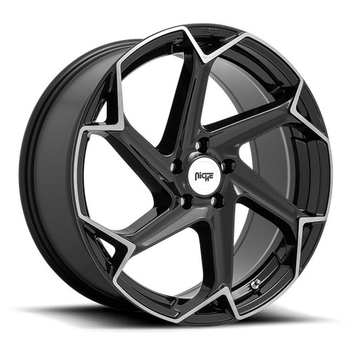 Niche 1PC M255 FLASH 20X10.5 35 5X120/5X4.72 Gloss Black Brushed
