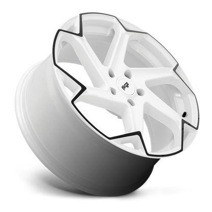 Niche 1PC M257 FLASH 20X10.5 40 5X112 GLOSS WHITE WITH BLACK