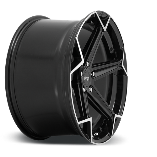 Niche 1PC N259 ARROW 20X9 38 5X112/5X112 Gloss Black Brushed