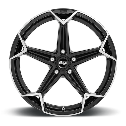 Niche 1PC N259 ARROW 20X9 38 5X112/5X112 Gloss Black Brushed