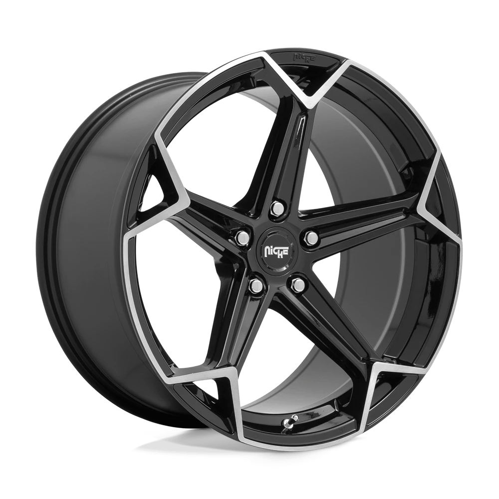 Niche 1PC N259 ARROW 20X9 38 5X112/5X112 Gloss Black Brushed
