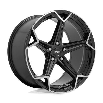 Niche 1PC N259 ARROW 20X9 38 5X112/5X112 Gloss Black Brushed