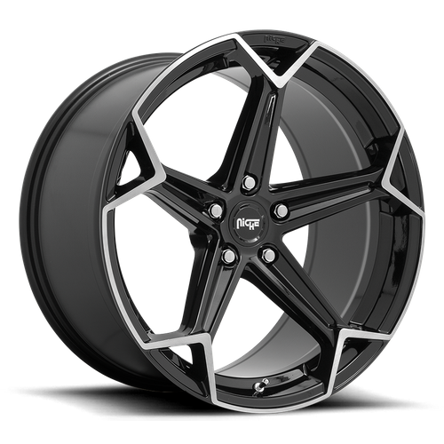 Niche 1PC N259 ARROW 20X9 38 5X112/5X112 Gloss Black Brushed