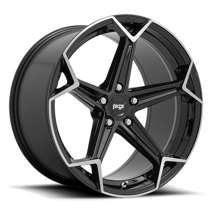Niche 1PC N259 ARROW 20X9 38 5X112/5X112 Gloss Black Brushed