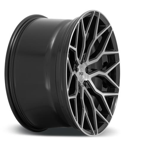 Niche 1PC M262 MAZZANTI 22X10 30 5X130/5X130 Gloss Black Brushed Face