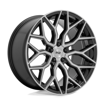 Niche 1PC M262 MAZZANTI 20X10.5 27 5X112/5X112 Gloss Black Brushed Face