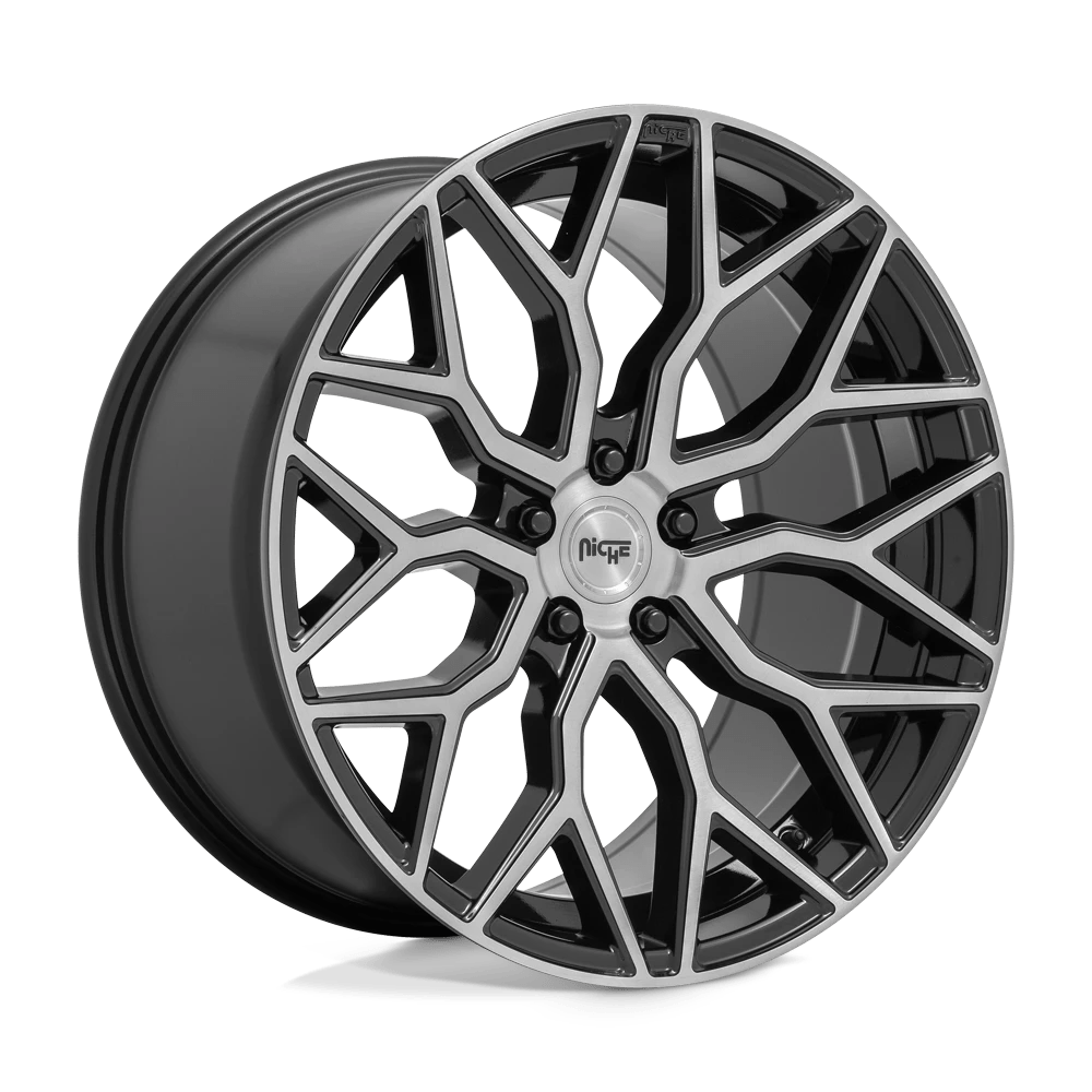 Niche 1PC M262 MAZZANTI 22X10 30 5X130/5X130 Gloss Black Brushed Face