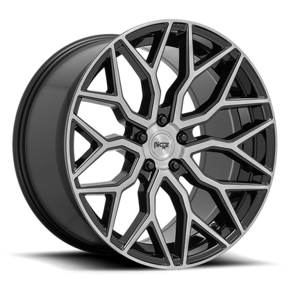 Niche 1PC M262 MAZZANTI 22X10 30 5X130/5X130 Gloss Black Brushed Face