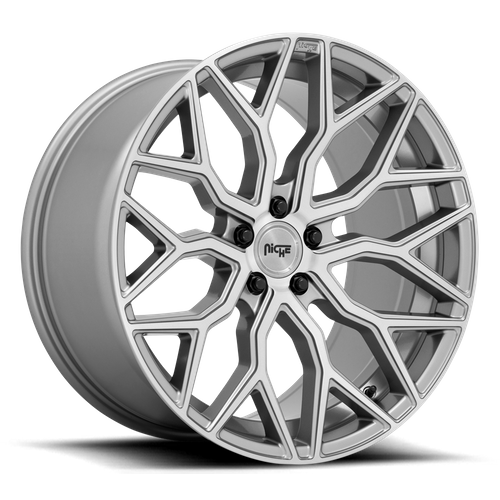 Niche 1PC M265 MAZZANTI 20X9 27 5X112/5X112 Anthracite Brushed Tint Clear