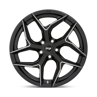 Niche 1PC M266 TORSION 20X9 18 5X115/5X115 Gloss Black Milled