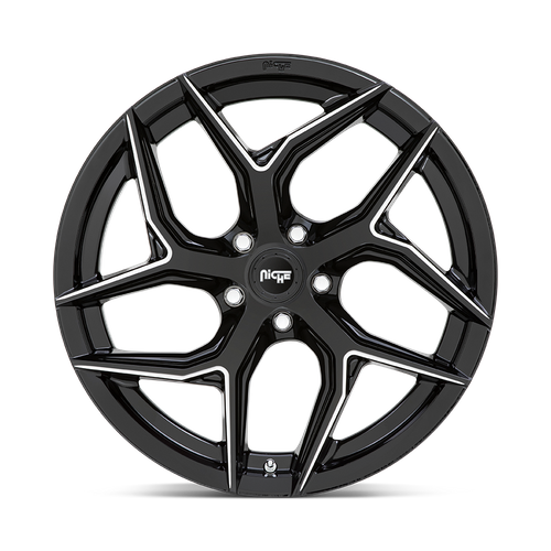 Niche 1PC M266 TORSION 20X10.5 27 5X112/5X112 Gloss Black Milled