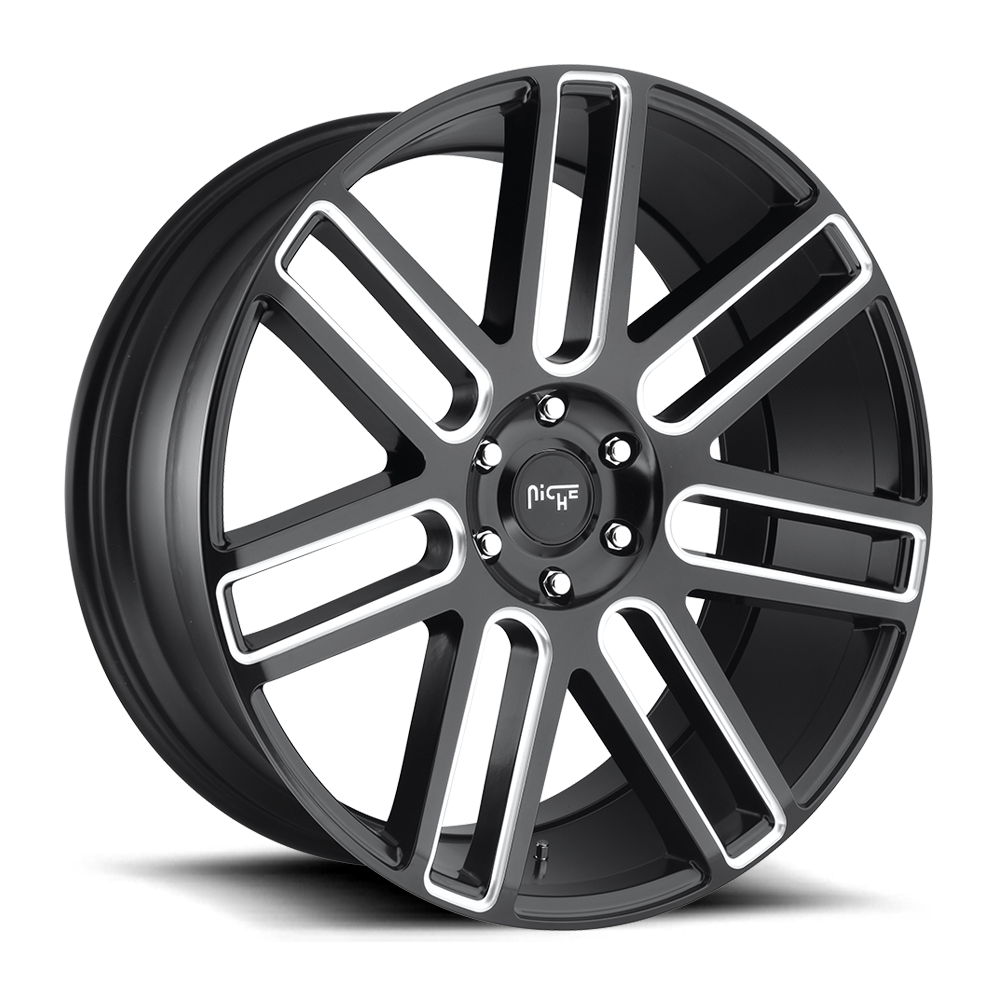 Niche 1PC M096 ELAN 24X10 30 6X135/6X5.3 MATTE BLACK MILLED