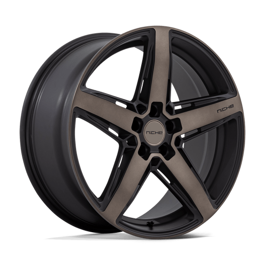 NICHE 1PC M271 TERAMO 20X9 25 5X114.3 MATTE BLACK WITH DOUBLE DARK TINT FACE