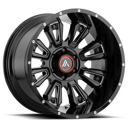 Asanti Off Road AB808 BLACKHAWK 20X9 18 5X150/5X150 Gloss Black Milled