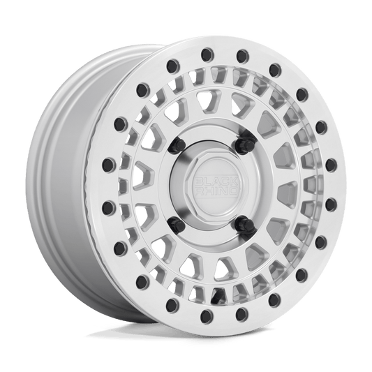 Black Rhino Powersports PARKER UTV BEADLOCK 14X7 36 4X110 SILVER WITH MIRROR CUT FACE