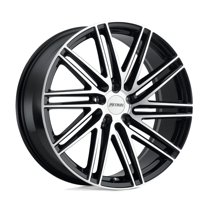 Petrol P1C 17X8 40 5X112/5X112 GLOSS BLACK W/ MACHINED FACE