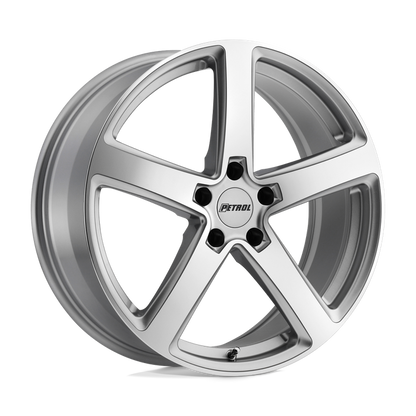 Petrol P2A 17X8 35 5X100/5X100 SILVER W/ MACHINED CUT FACE