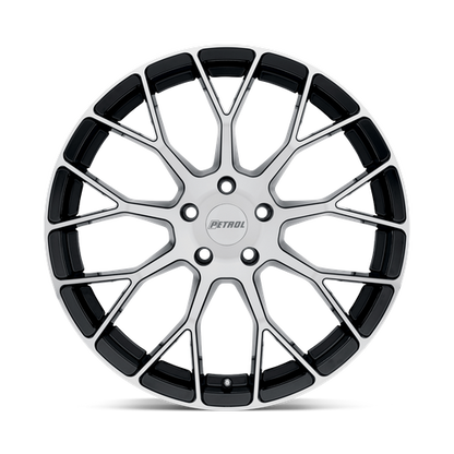Petrol P2B 16X7 40 5X114.3 GLOSS BLACK W/ MACHINED FACE