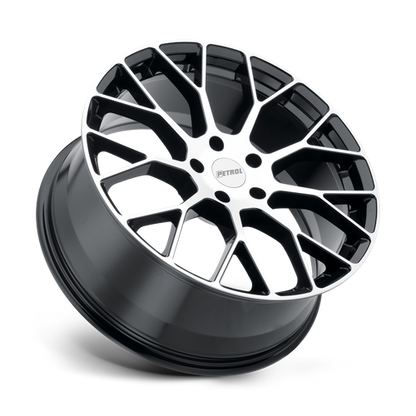 Petrol P2B 16X7 40 4X100 GLOSS BLACK W/ MACHINED FACE