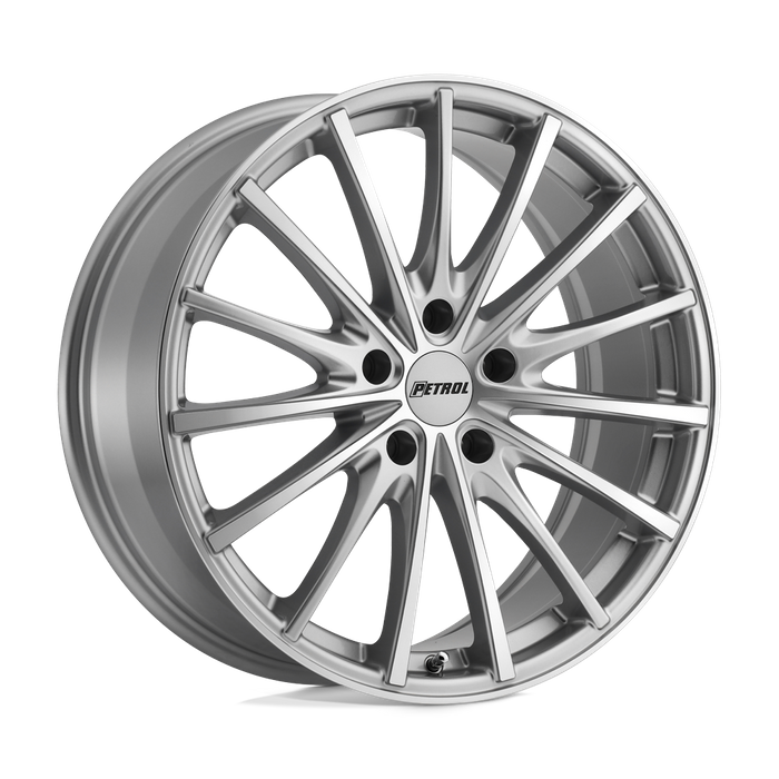 Petrol P3A 17X8 40 5X110/5X110 SILVER W/ MACHINED CUT FACE