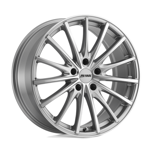 Petrol P3A 18X8 35 5X120/5X4.72 SILVER W/ MACHINED CUT FACE
