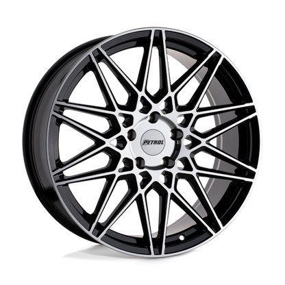 Petrol P3C 19X8 40 5X115/5X115 GLOSS BLACK W/ MACHINED FACE
