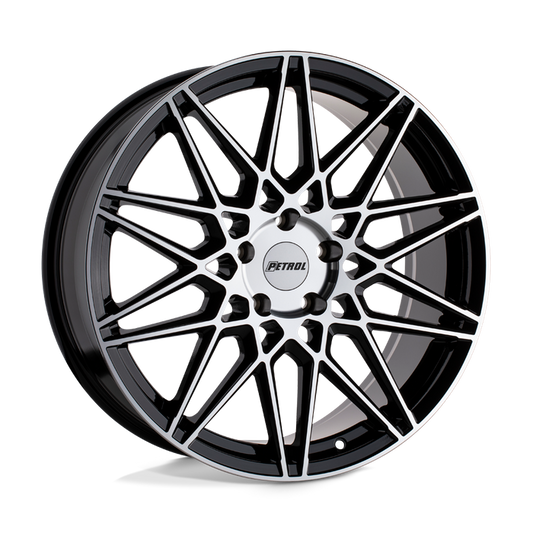Petrol P3C 18X8 40 5X114.3/5X4.5 GLOSS BLACK W/ MACHINED FACE