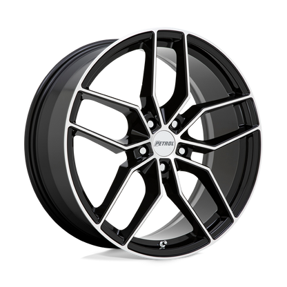 Petrol P5C 18X8 40 5X105/5X105 GLOSS BLACK W/ MACHINED FACE