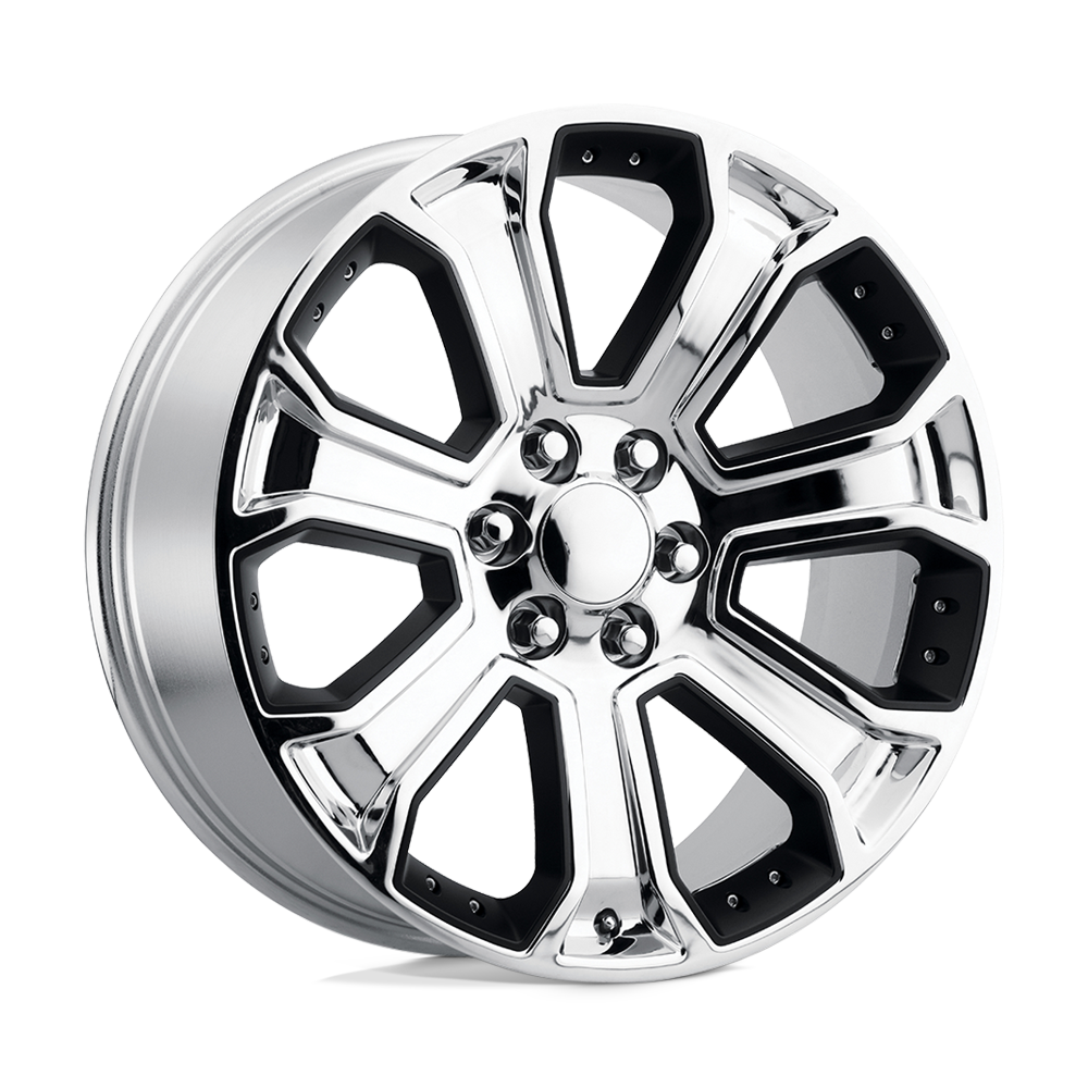 OE Creations PR113 22X9 24 6X139.7/6X5.5 Chrome With Matte Black Accents