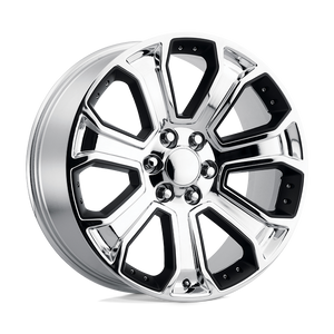 OE Creations PR113 22X9 24 6X139.7/6X5.5 Chrome With Matte Black Accents