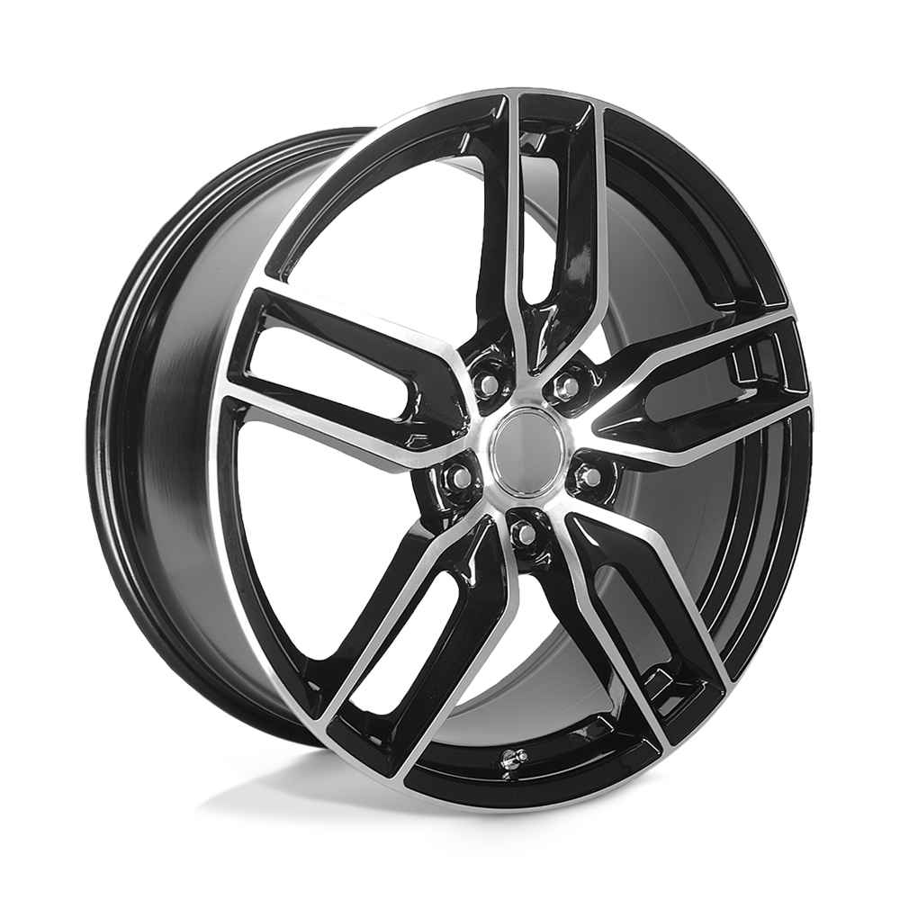 PERFORMANCE REPLICAS PR160 17X8.5 54 5X120.65/5X4.75 Gloss Black with Machined Spokes