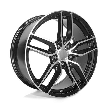 PERFORMANCE REPLICAS PR160 18X9.5 56 5X120.65/5X4.75 Gloss Black with Machined Spokes