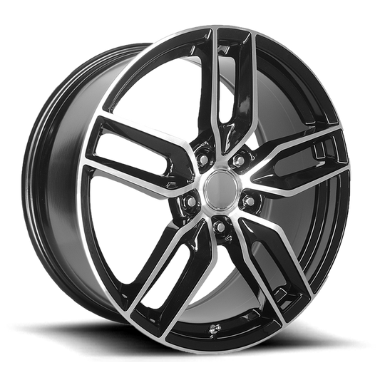 PERFORMANCE REPLICAS PR160 20X10 79 5X120.65/5X4.75 Gloss Black with Machined Spokes