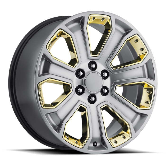 PERFORMANCE REPLICAS PR162 22X9 24 6X139.7/6X5.5 Silver with Chrome Accents