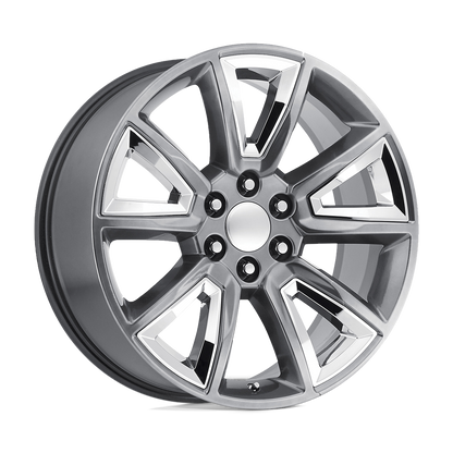 PERFORMANCE REPLICAS PR168 22X9 24 6X139.7/6X5.5 Hyper Silver with Chrome Accents