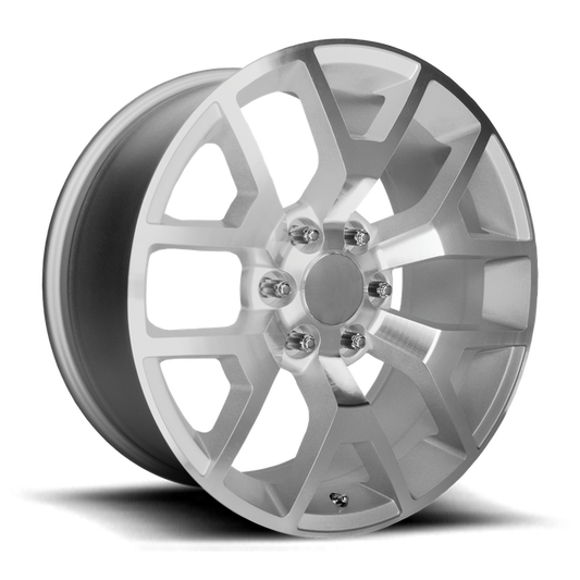 PERFORMANCE REPLICAS PR169 22X9 27 6X139.7/6X5.5 Silver with Machined Spokes