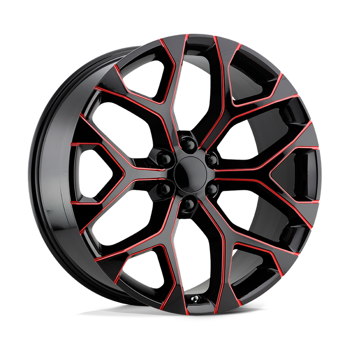 PERFORMANCE REPLICAS PR176 22X9 24 6X139.7/6X5.5 Gloss Black Red Milled