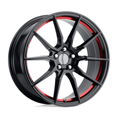 PERFORMANCE REPLICAS PR193 20X10 40 5X114.3/5X4.5 Gloss Black Red Machined