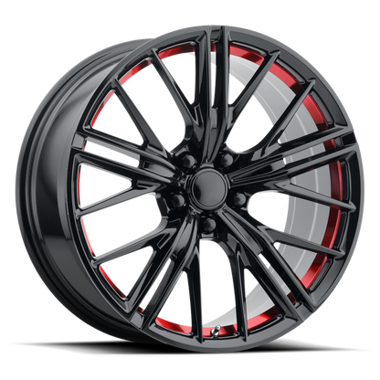 OE Creations PR194 20X10 23 5X120/5X4.72 Gloss Black Red Machined