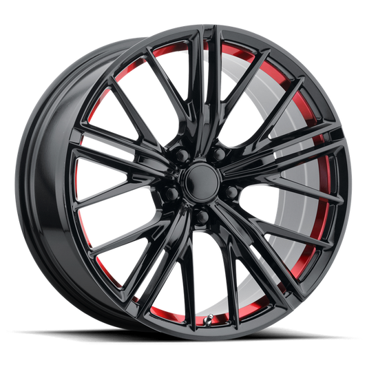 OE Creations PR194 20X10 23 5X120/5X4.72 Gloss Black Red Machined