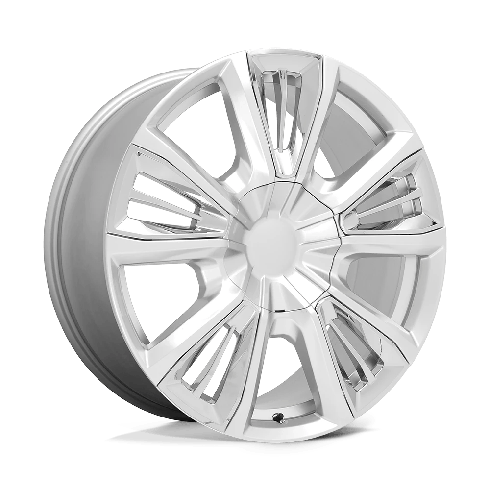 PERFORMANCE REPLICAS PR212 22X9 28 6X139.7/6X5.5 Silver With Chrome Accents