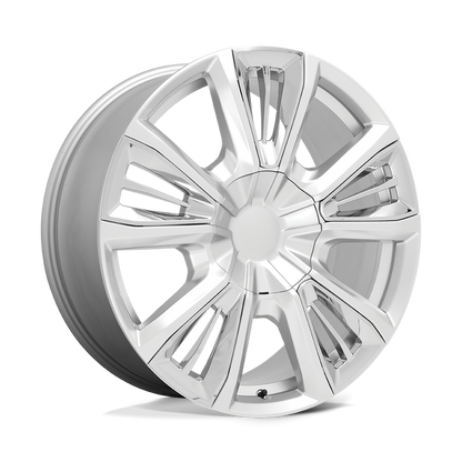 PERFORMANCE REPLICAS PR212 22X9 28 6X139.7/6X5.5 Silver With Chrome Accents